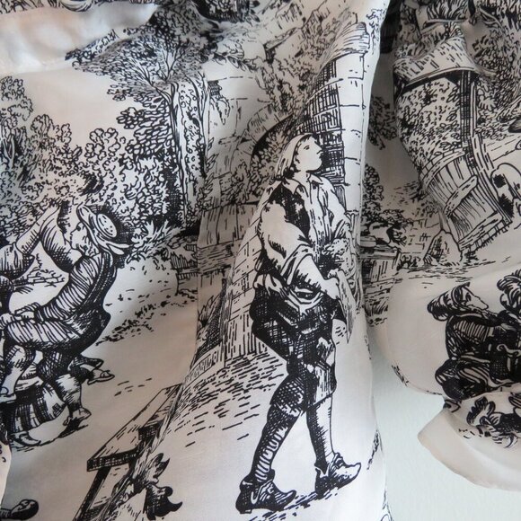 DAKOTA JINX Claudinha Ruffle Blouse in Black Toile Jolie Romantic - Size L - Picture 5 of 15